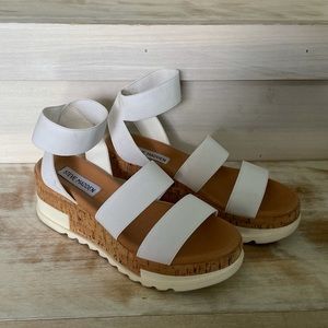 Steve Madden Bandi Elastic Cork Flatform Sandals